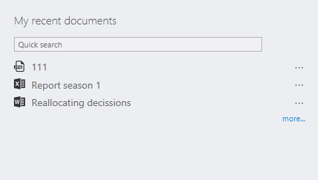 My documents widget