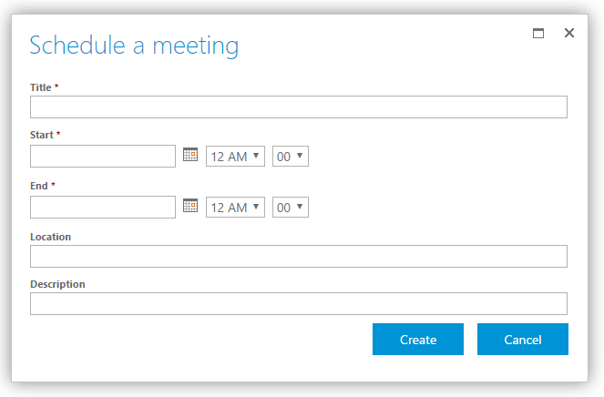 Schedule a meeting dialogue