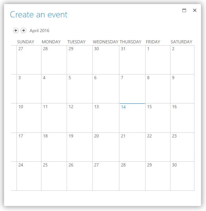 Event calendar