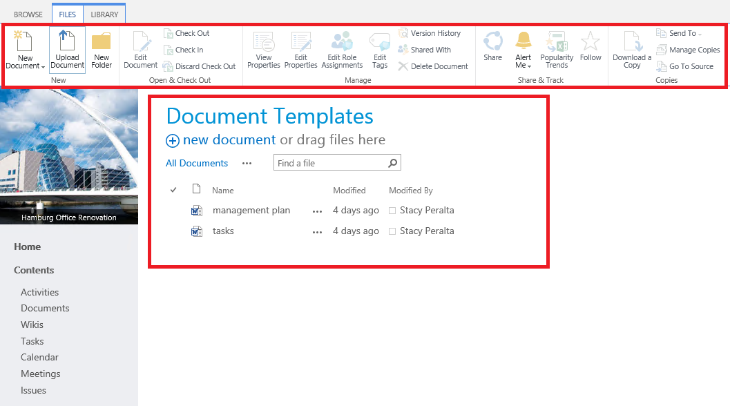 Document template library