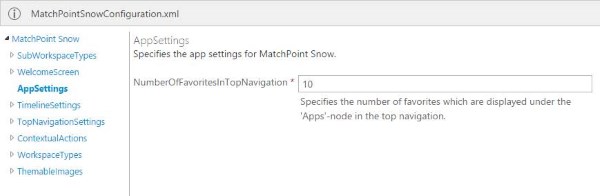 AppSettings in MatchPointSnowConfiguration.xml