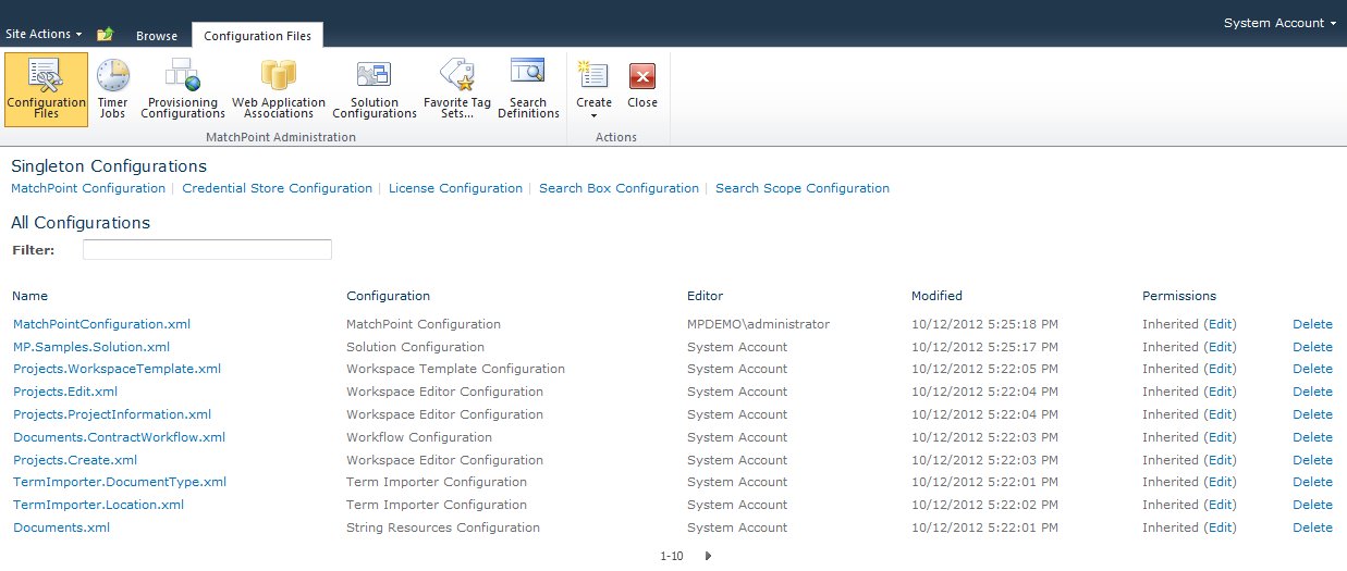 Central Configuration Control