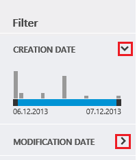 Expanding and collapsing filters