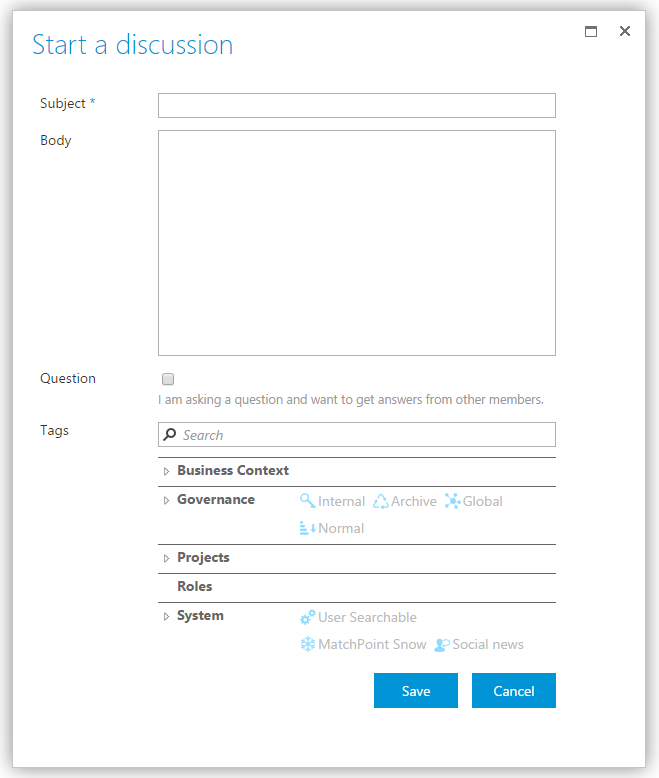 Start a discussion dialogue